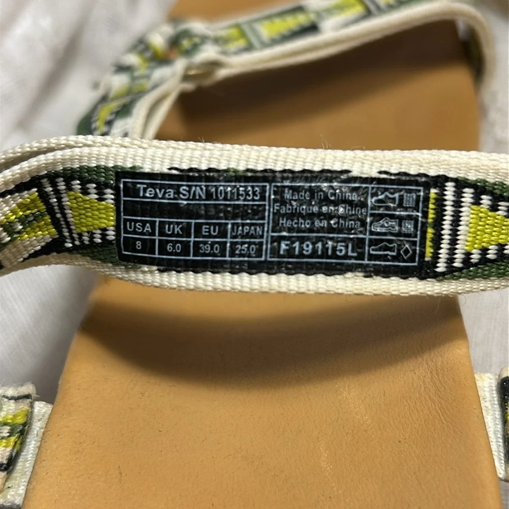 Teva almost NEW cork leather comfortable wedge sandal